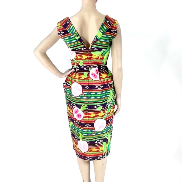 NWT Stella Jean Radish Print Fit & Flare Dress IT 40/US XS - Picture 7 of 15